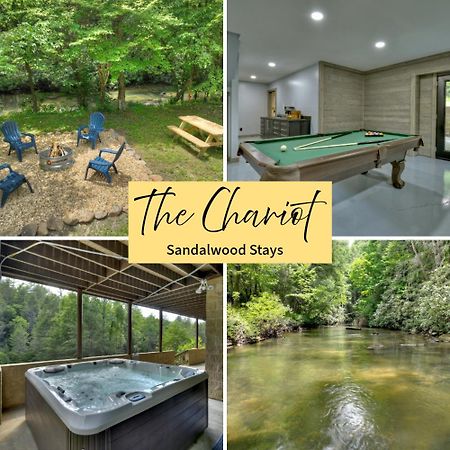 The Chariot - Creek Front With Hottub, Fire Pits, Billiards, Ev Charger - Sandalwood Stays Blue Ridge Exteriér fotografie